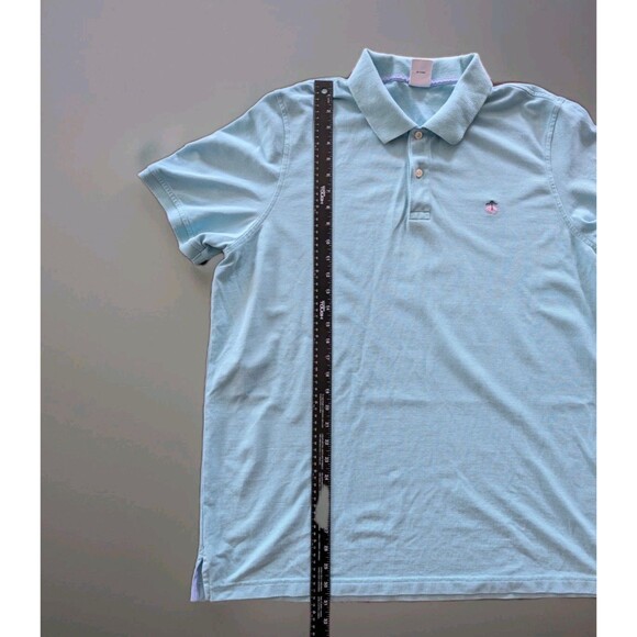 Brooks Brothers Slim Fit Men's Light Blue Polo Shirt Short Sleeves XXL - Picture 11 of 11